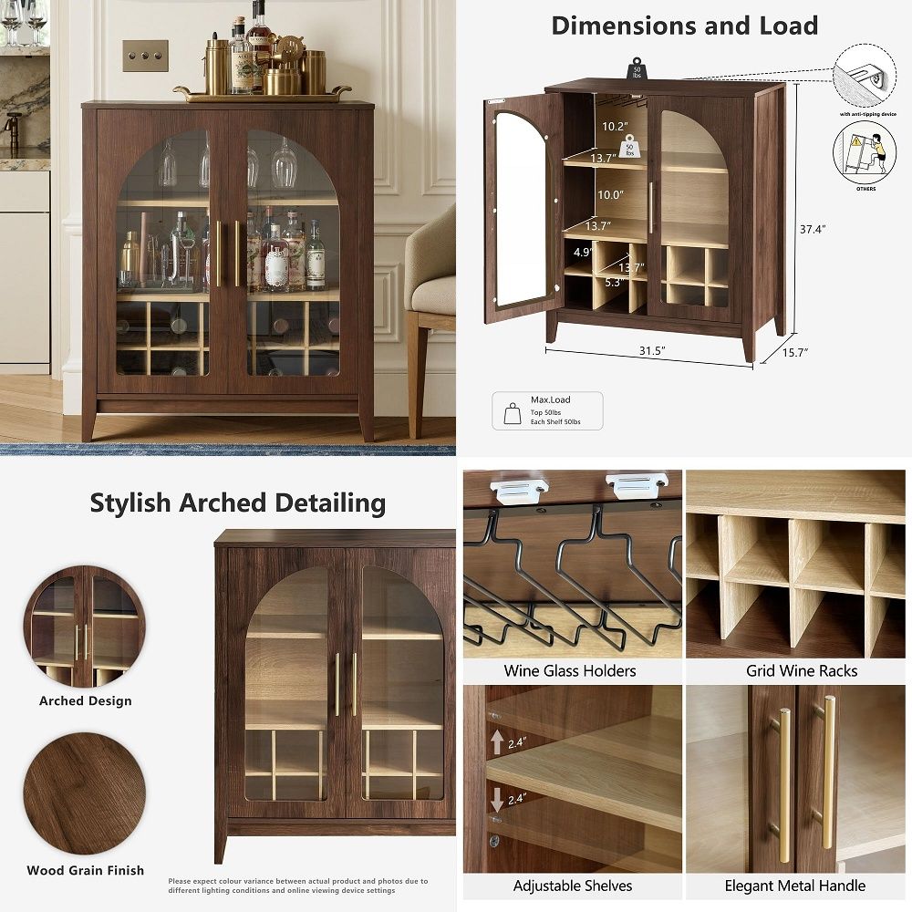 Storage - Tall Storage Cabinet Fluted Pantry Cabinets