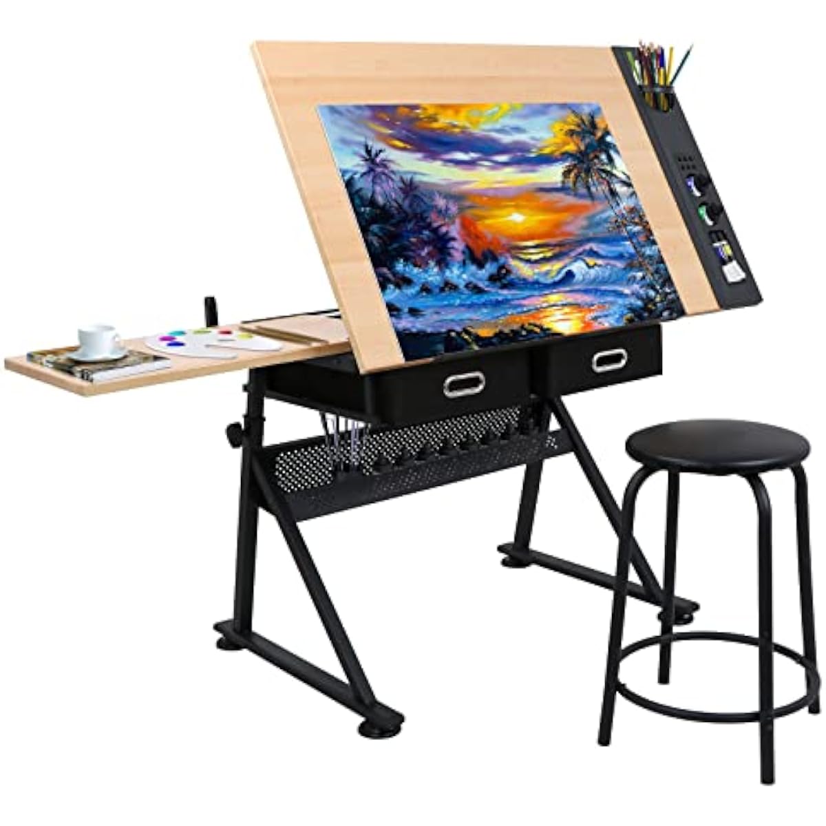 Tables - Adjustable Height Drafting Desk with Tilt