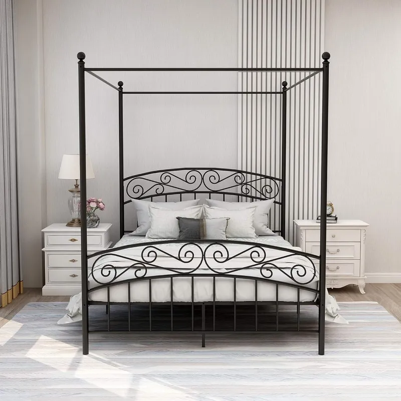 Queen Size Canopy Bed Frame Fo - Canopy Bed Frame Metal Queen ulasan dan harga