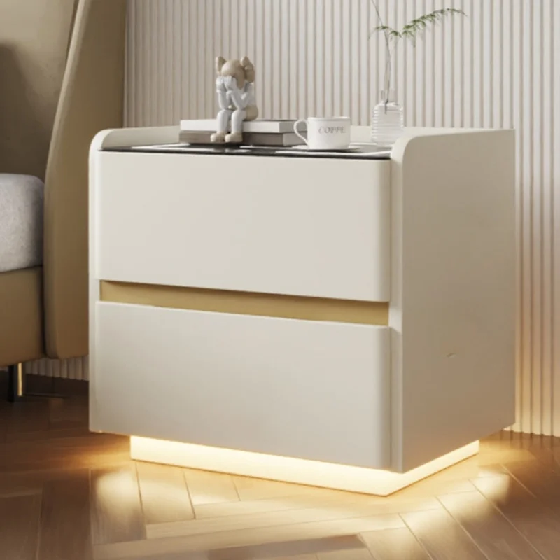 Intelligent Solid Wood Bedside - Solid Wood Nightstand 2 Drawers ulasan dan harga