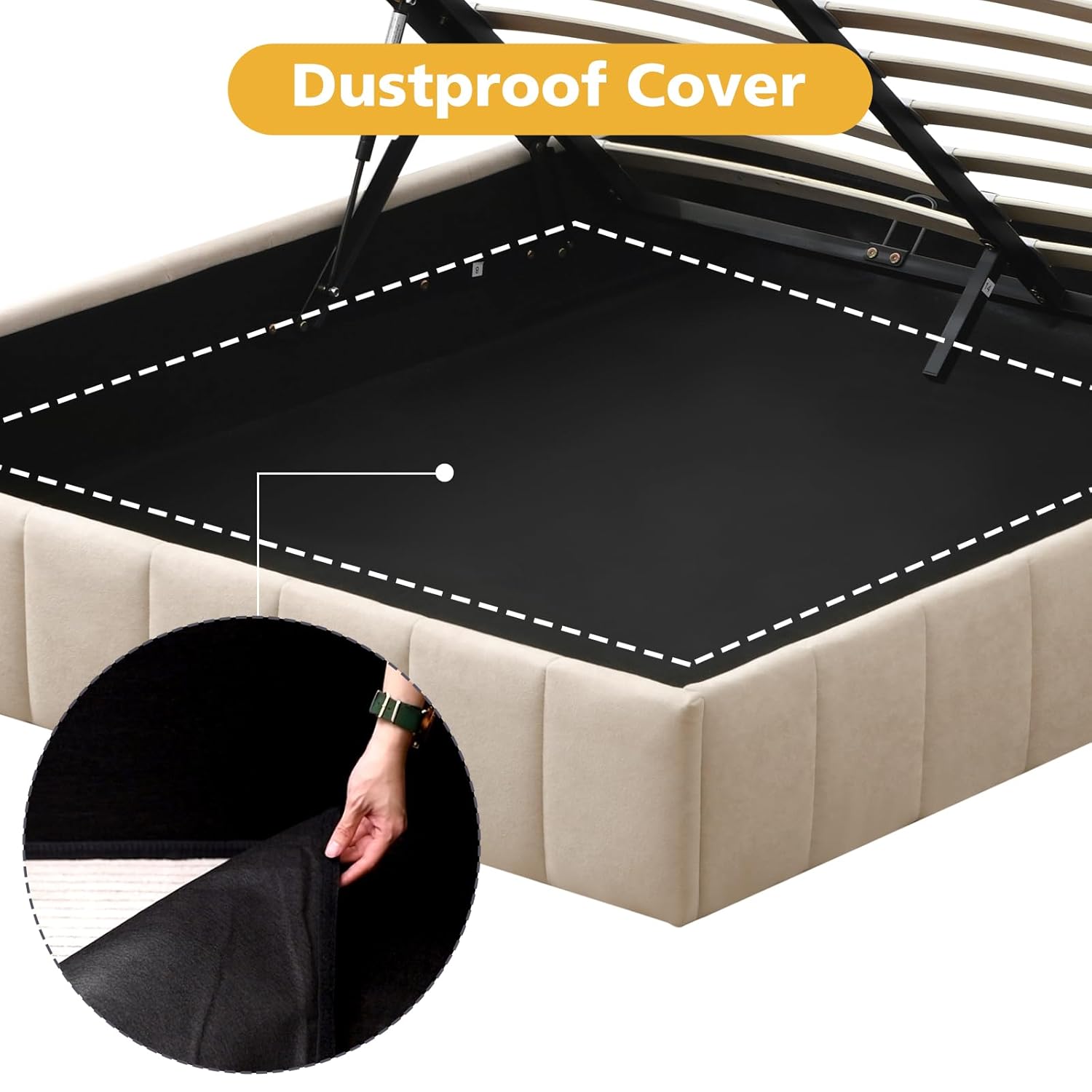 Full Size Lift Up Storage Bed  - Gas Lift Storage Bed Hydraulic ulasan dan harga