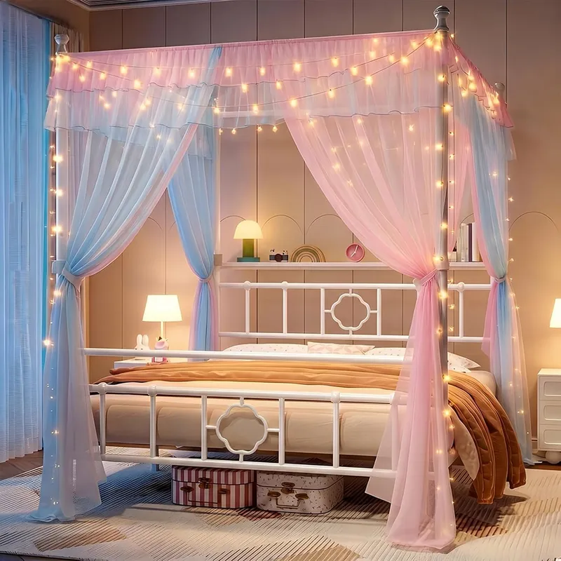 Queen Canopy Bed Frame with St - Canopy Bed Frame Metal Queen ulasan dan harga