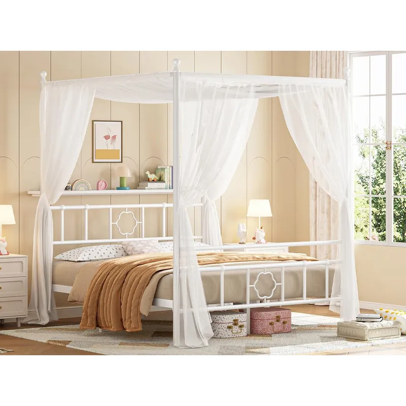 Queen Canopy Bed Frame with St - Canopy Bed Frame Metal Queen ulasan dan harga