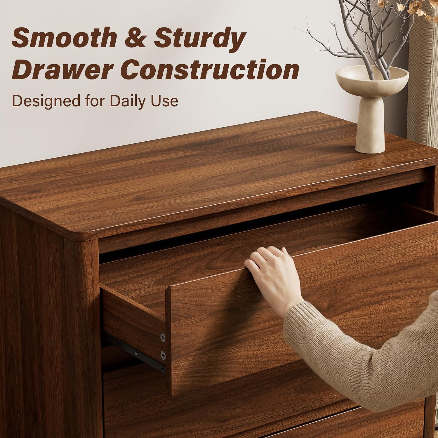 Five Drawer Wooden Storage Cab - Bedroom Furniture ulasan dan harga