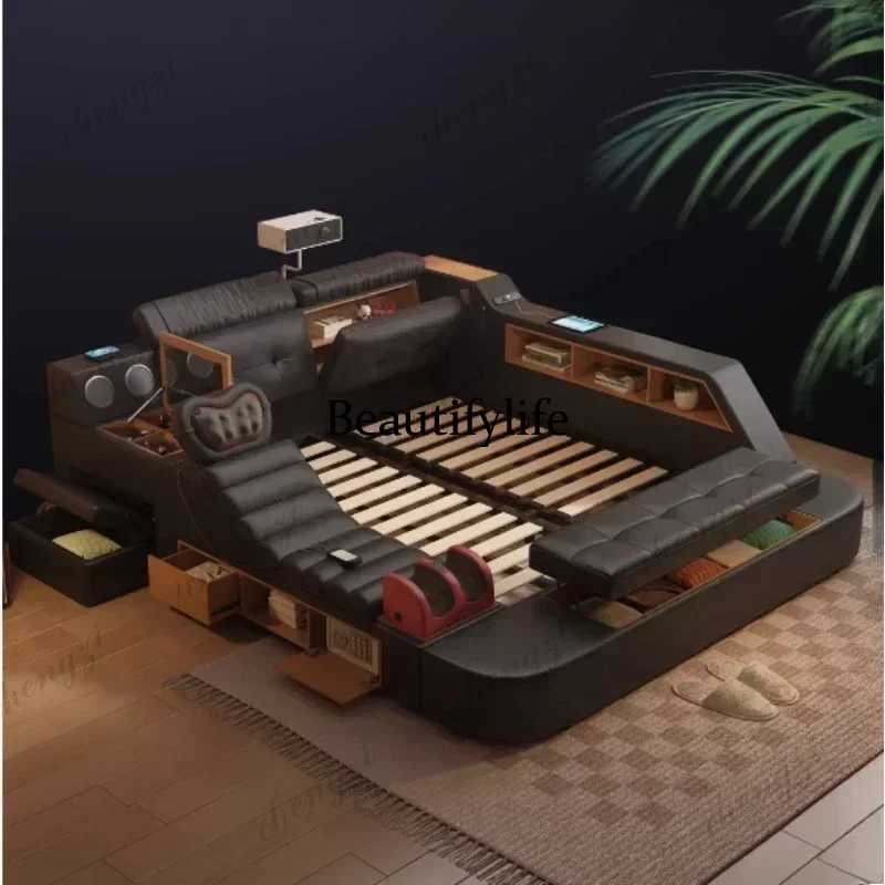 A182 Black King Size Frame Dou - King Size Bed Frame With Storage Drawers ulasan dan harga