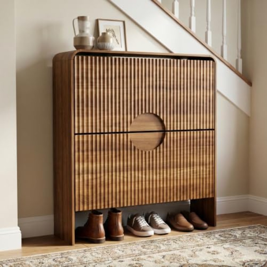 Narrow Shoe Cabinet with Entry - Shoe Rack Cabinet Narrow Entryway ulasan dan harga
