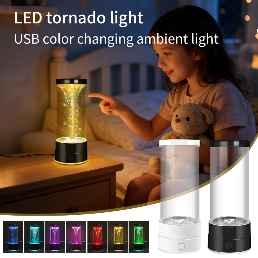 Creative LED Tornado Night Lig - Floating Nightstand With Led Light ulasan dan harga