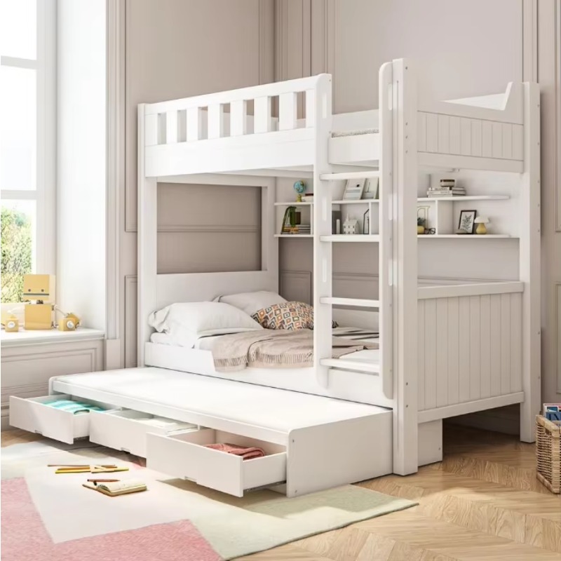 Bedroom Furniture Children Bed - Bunk Bed With Stairs And Slide ulasan dan harga