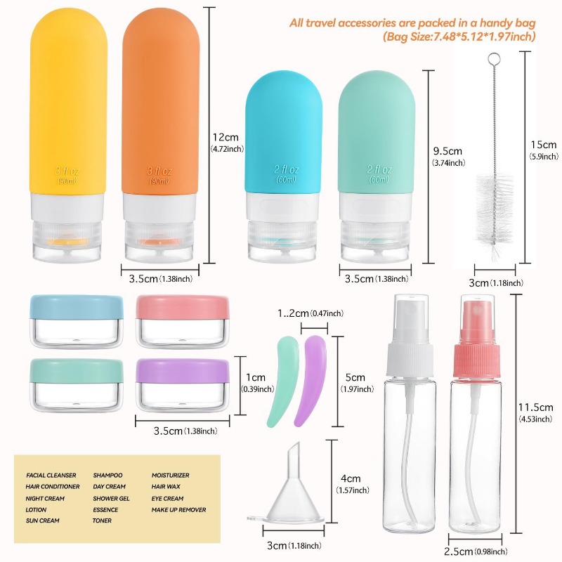 Leak Proof Travel Bottles Set  - Outdoor Furniture ulasan dan harga
