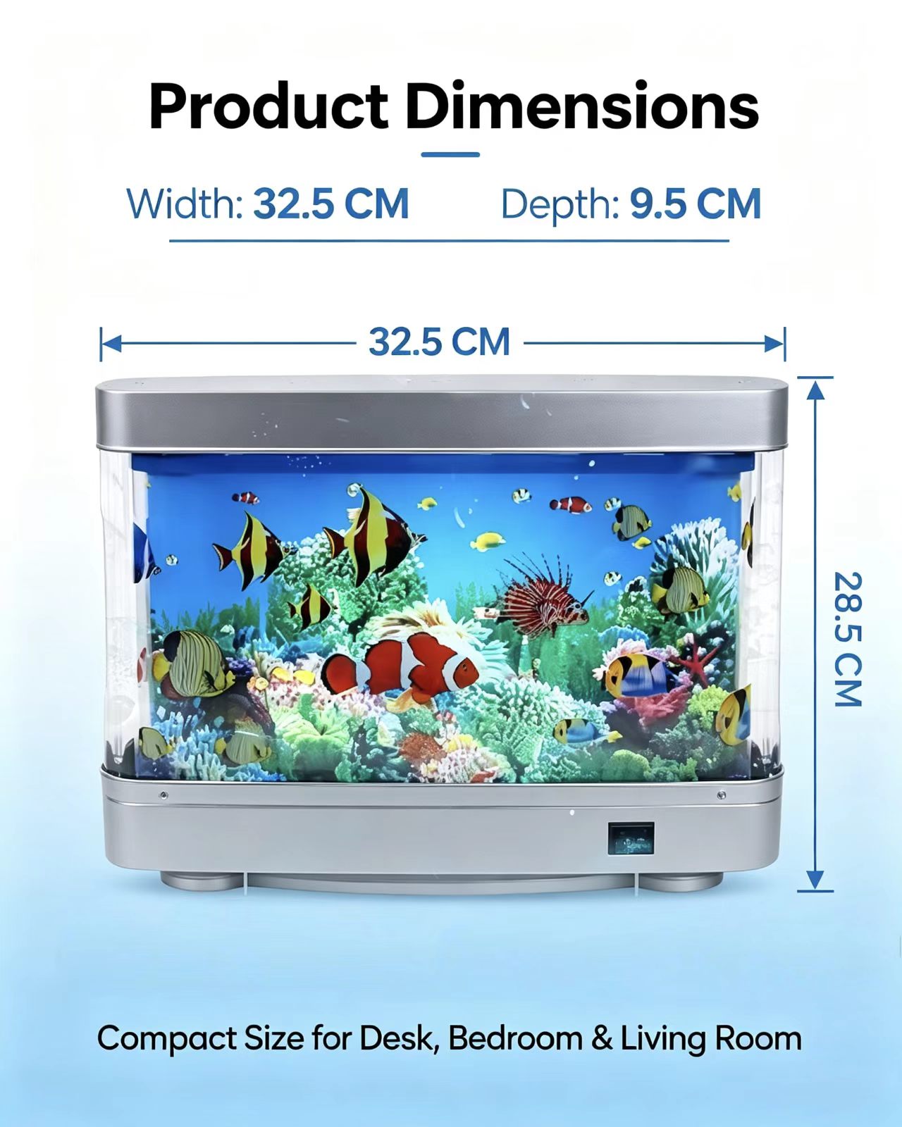 Tropical Fish Tank Lamps Artif - Floating Nightstand With Led Light ulasan dan harga