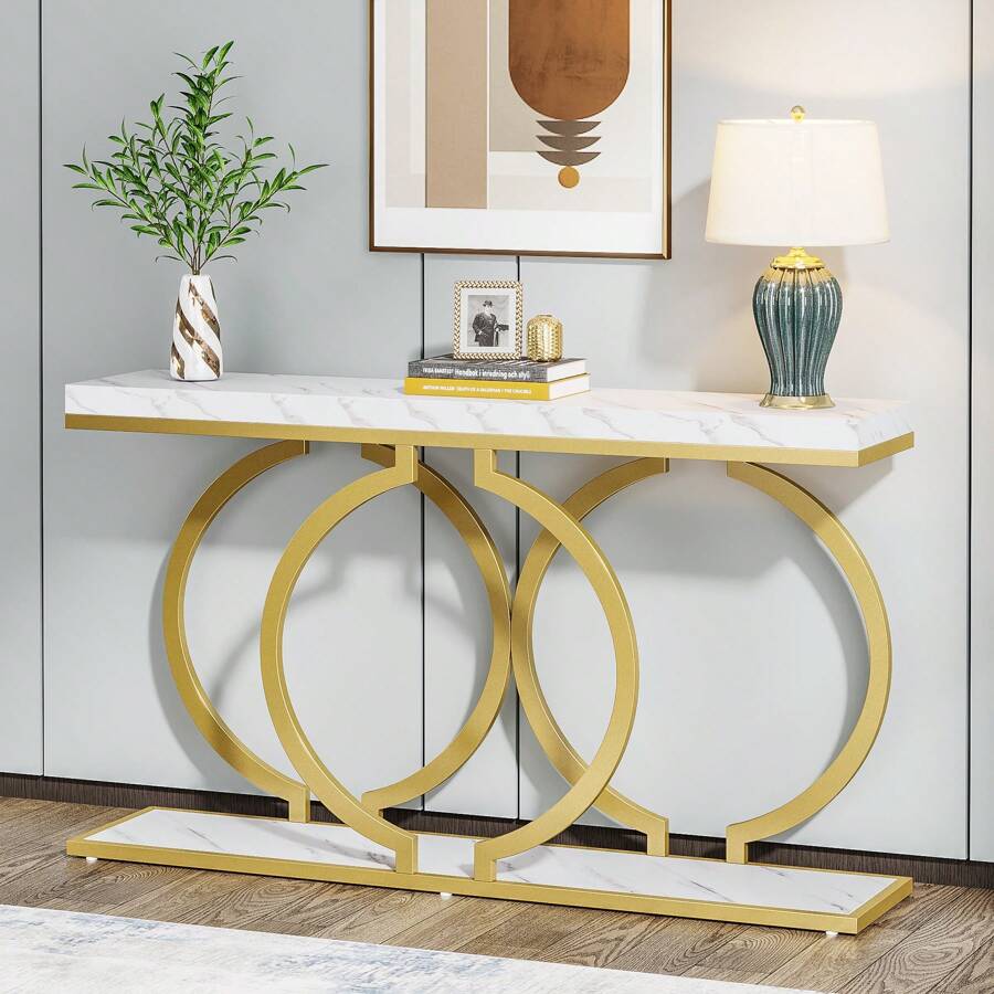 Inch Modern Gold Console Table - Tables ulasan dan harga