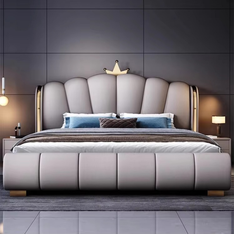 Modern Deluxe Wood Bedroom Fur - King Size Bed Frame With Storage Drawers ulasan dan harga