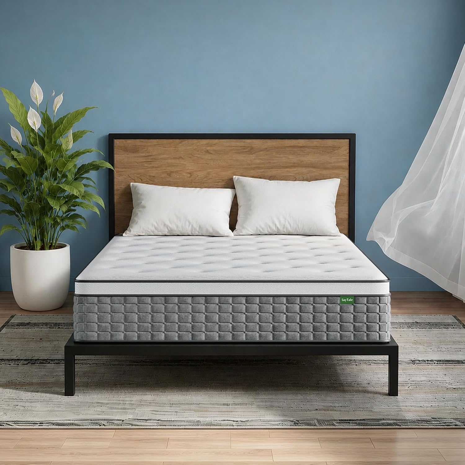 Queen Mattress,12 Inch Hybrid  - Memory Foam Mattress In A Box Queen ulasan dan harga