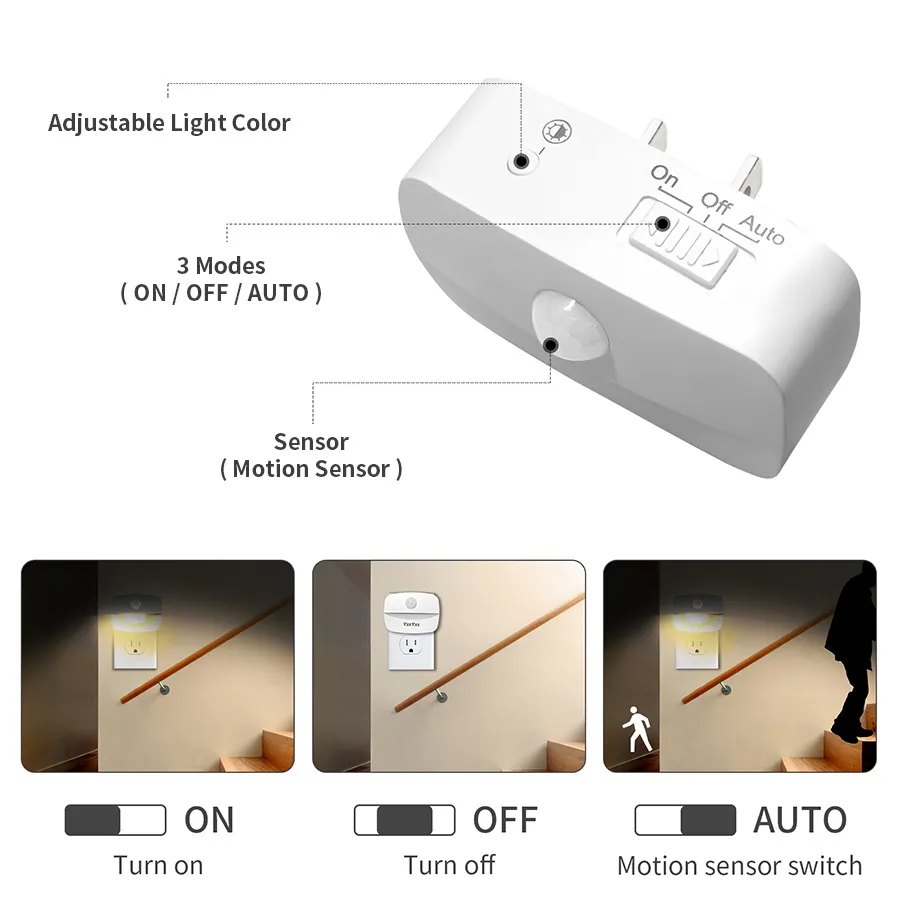 LED Night Light Motion Sensor  - Floating Nightstand With Led Light ulasan dan harga
