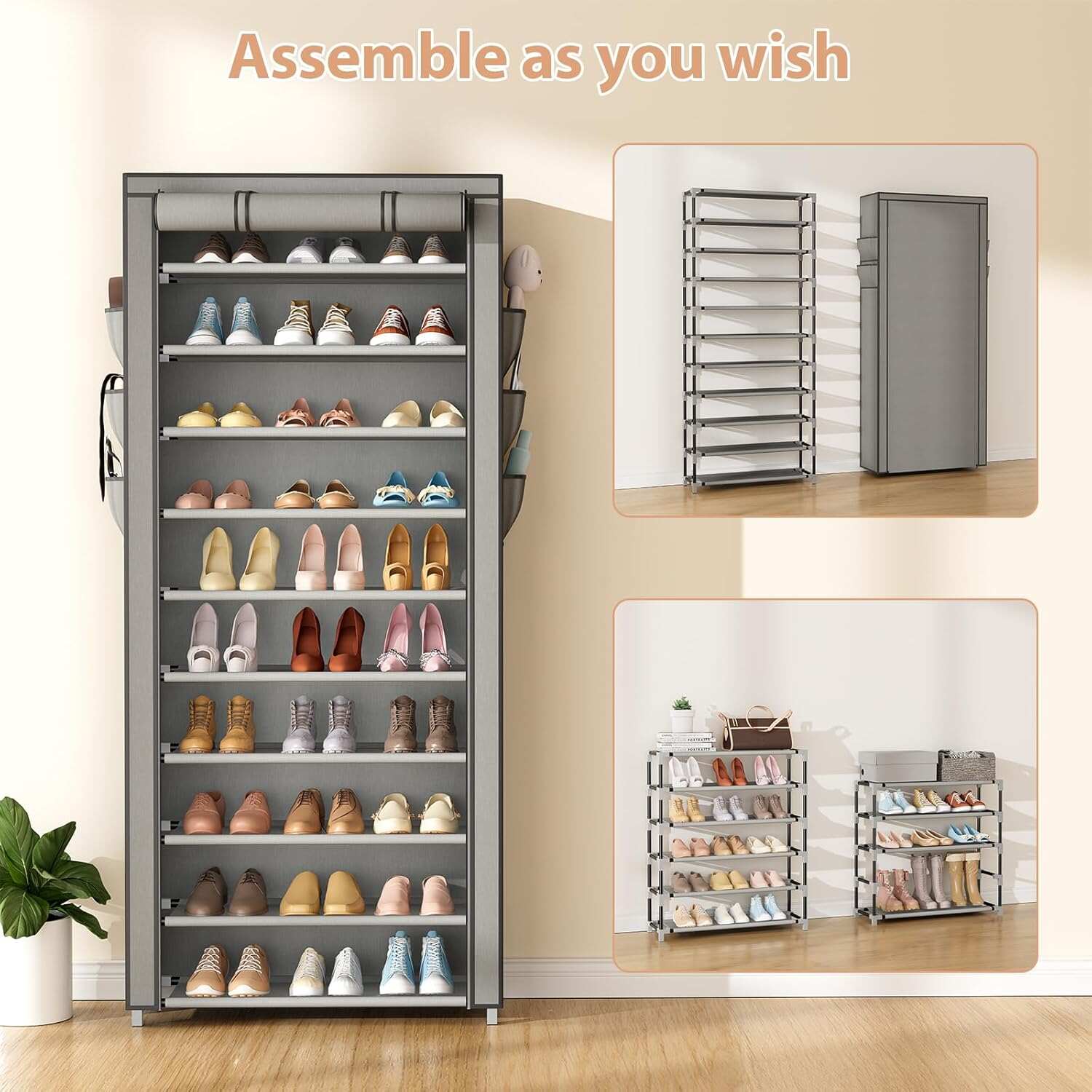 Vertical Narrow Shoe Rack Orga - Shoe Rack Cabinet Narrow Entryway ulasan dan harga